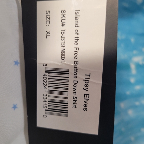 TIPSY ELVES NWT ISLAND OF THE FREE BUTTON DOWN SHIRT MENS DINOSAUR - Picture 4 of 4